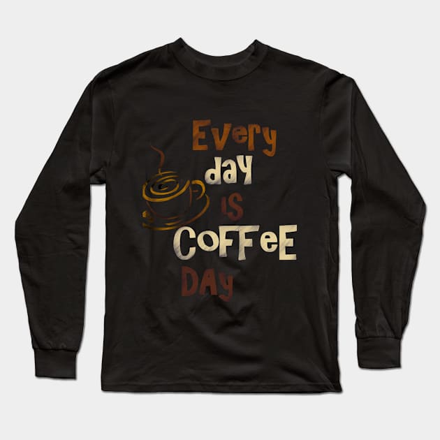 Coffee Long Sleeve T-Shirt by Pittura